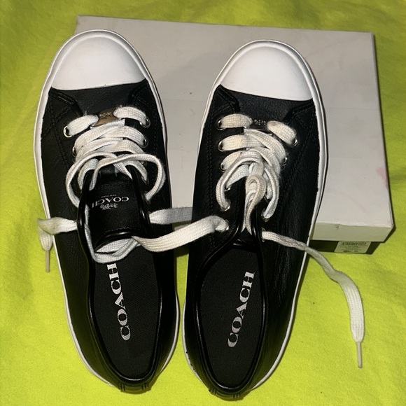 Coach Leather Sneakers size 6.5 - Picture 5 of 11